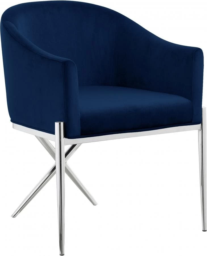 Meridian Furniture Dining Room Xavier Velvet Dining Chair