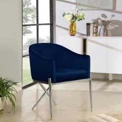 Meridian Furniture Dining Room Xavier Velvet Dining Chair