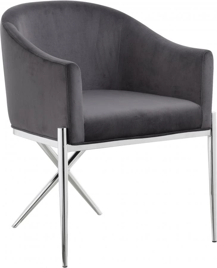Meridian Furniture Dining Room Xavier Velvet Dining Chair