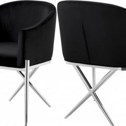 Meridian Furniture Dining Room Xavier Velvet Dining Chair