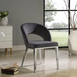 Meridian Furniture Dining Room Roberto Velvet Dining Chair