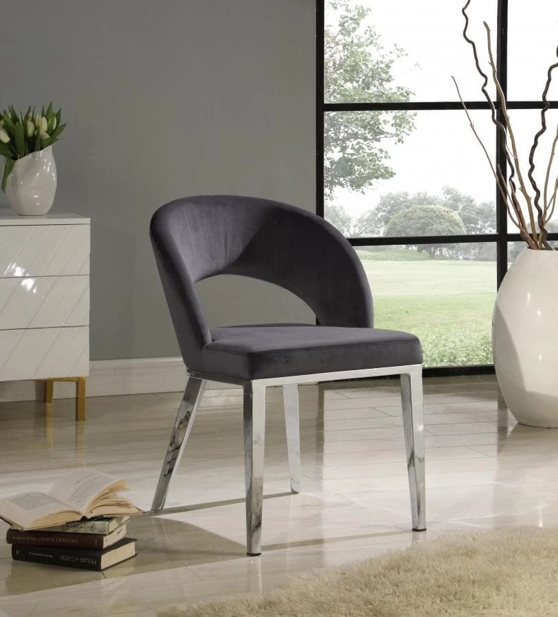 Meridian Furniture Dining Room Roberto Velvet Dining Chair