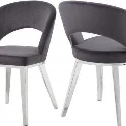 Meridian Furniture Dining Room Roberto Velvet Dining Chair