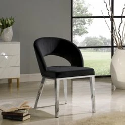 Meridian Furniture Dining Room Roberto Velvet Dining Chair