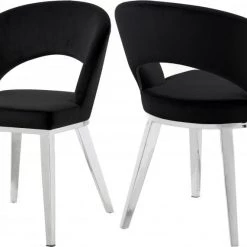 Meridian Furniture Dining Room Roberto Velvet Dining Chair