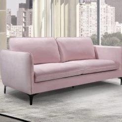 Meridian Furniture Poppy Velvet Sofa Living Room