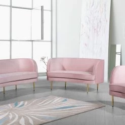 Meridian Furniture Vivian Velvet Sofa Living Room