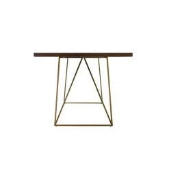 VIG Modrest Marcia Modern Tobacco & Antique Brass Dining Table