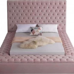 Meridian Furniture Bliss Velvet Bed Bedroom