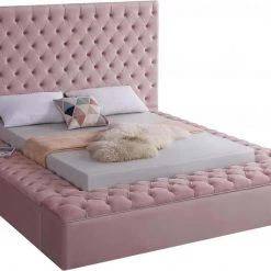 Meridian Furniture Bliss Velvet Bed Bedroom