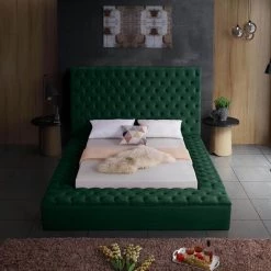 Meridian Furniture Bliss Velvet Bed Bedroom