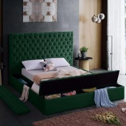 Meridian Furniture Bliss Velvet Bed Bedroom