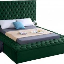 Meridian Furniture Bliss Velvet Bed Bedroom