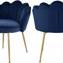 Meridian Furniture Claire Velvet Accent Chair / Dining Chair Set Of 2