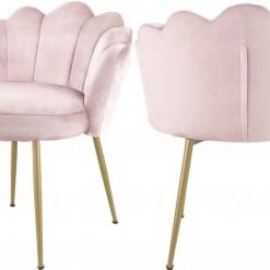 Meridian Furniture Claire Velvet Accent Chair / Dining Chair Set Of 2