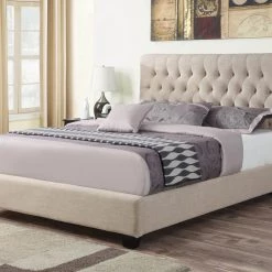 Coaster Chloe Tufted Upholstered Bed Bedroom