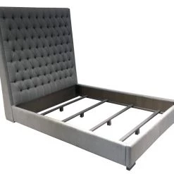 Coaster Camille California King Button Tufted Bed Grey Bedroom
