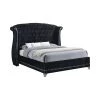 Coaster Barzini Tufted Upholstered Bed Black Bedroom