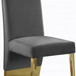 Meridian Furniture Porsha Velvet Dining Chair Set Of 2 Dining Room