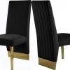 Meridian Furniture Porsha Velvet Dining Chair Set Of 2 Dining Room