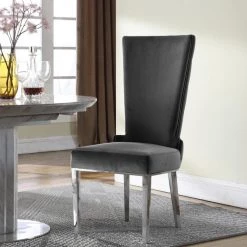 Meridian Furniture Serafina Velet Dining Chair Set Of 2