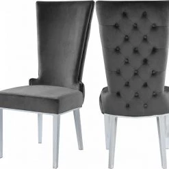 Meridian Furniture Serafina Velet Dining Chair Set Of 2