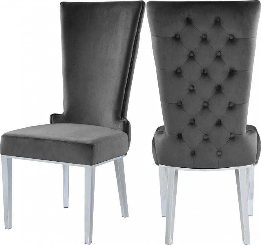 Meridian Furniture Serafina Velet Dining Chair Set Of 2