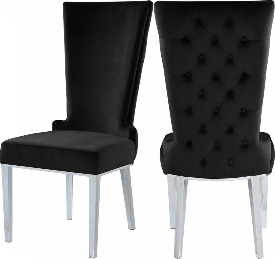 Meridian Furniture Serafina Velet Dining Chair Set Of 2