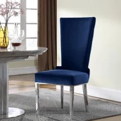 Meridian Furniture Serafina Velet Dining Chair Set Of 2