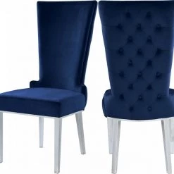 Meridian Furniture Serafina Velet Dining Chair Set Of 2