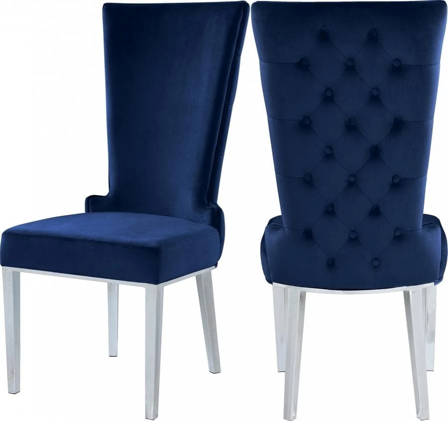 Meridian Furniture Serafina Velet Dining Chair Set Of 2