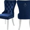 Best Quality Dining Room Charlotte Velvet Dining Chair - Chrome Legs (Set Of 2)