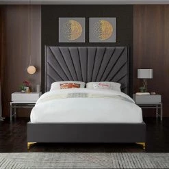 Meridian Furniture Eclipse Velvet Bed