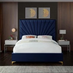 Meridian Furniture Eclipse Velvet Bed