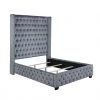 Coaster Rocori Wingback Tufted Bed Grey