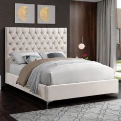Meridian Furniture Bedroom Cruz Velvet Bed