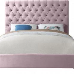 Meridian Furniture Bedroom Cruz Velvet Bed