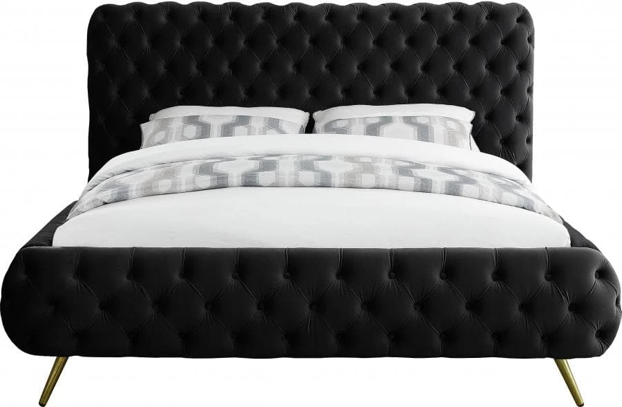 Meridian Furniture Delano Velvet Bed