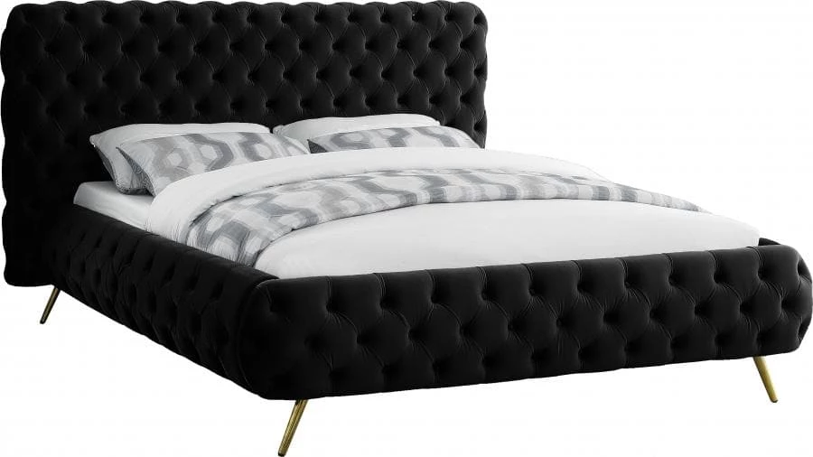 Meridian Furniture Delano Velvet Bed