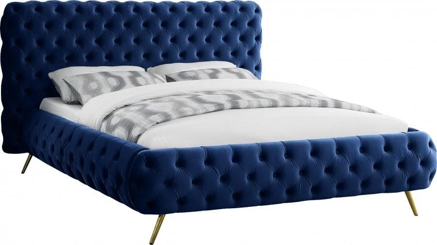 Meridian Furniture Delano Velvet Bed