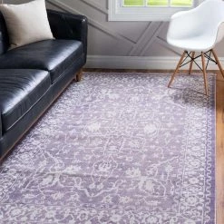 Uniqueloom Light New Classical Rectangle Rug Home Decor