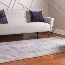 Uniqueloom Light Blue New Classical Rectangle Rug