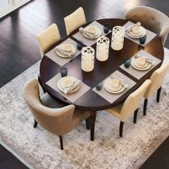 Uniqueloom Light Blue New Classical Rectangle Rug