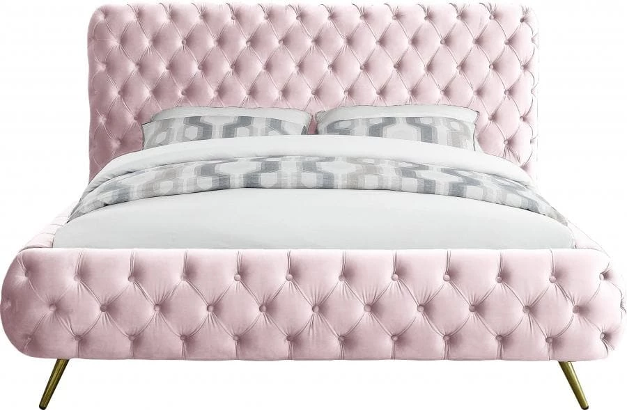 Meridian Furniture Delano Velvet Bed