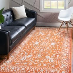 Uniqueloom Light New Classical Rectangle Rug Home Decor