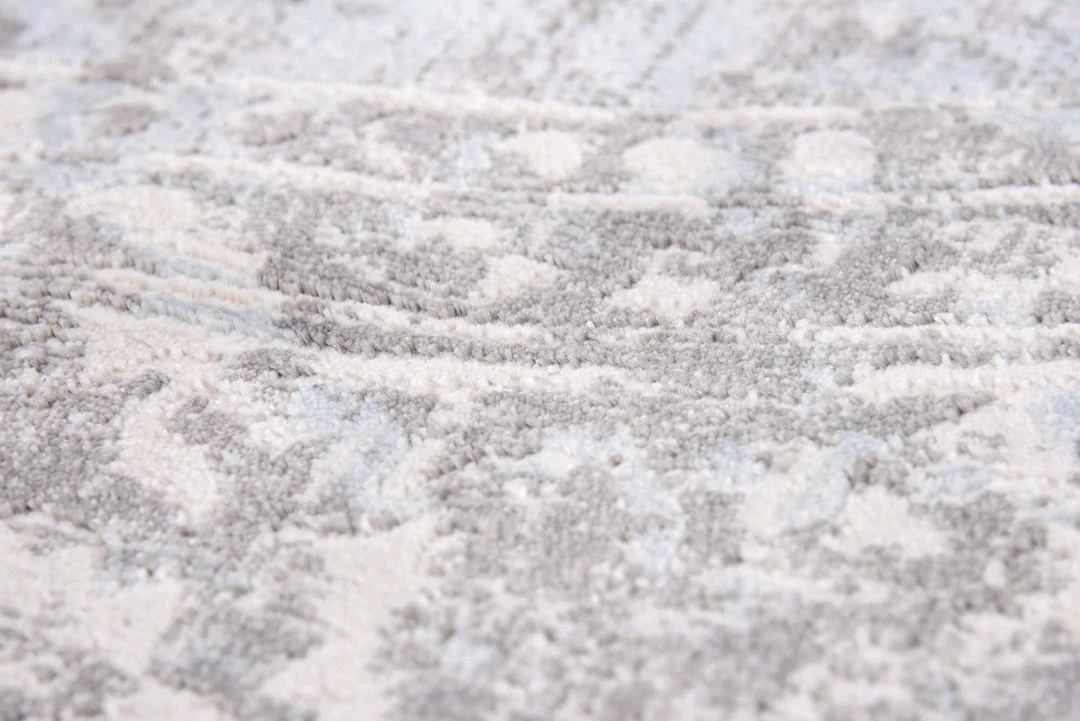 Uniqueloom Light Blue New Classical Round Rug Home Decor