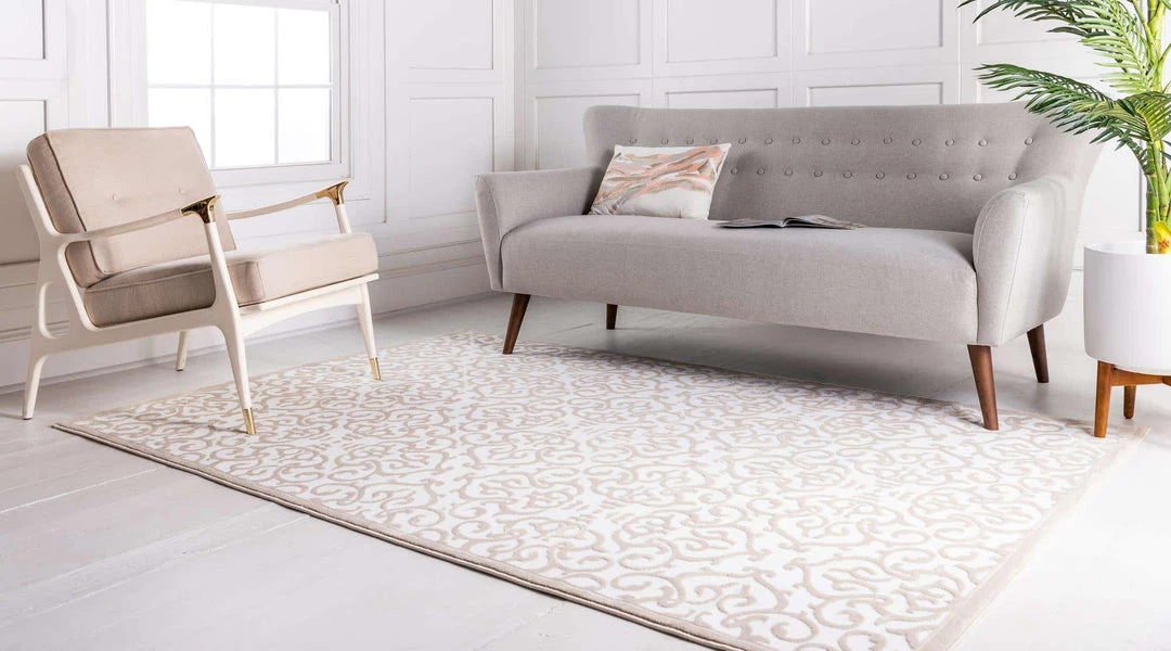 Uniqueloom Rushmore Rectangle Snow White Rug Home Decor