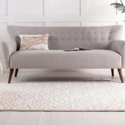 Uniqueloom Rushmore Rectangle Snow White Rug Home Decor