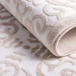 Uniqueloom Rushmore Rectangle Snow White Rug Home Decor