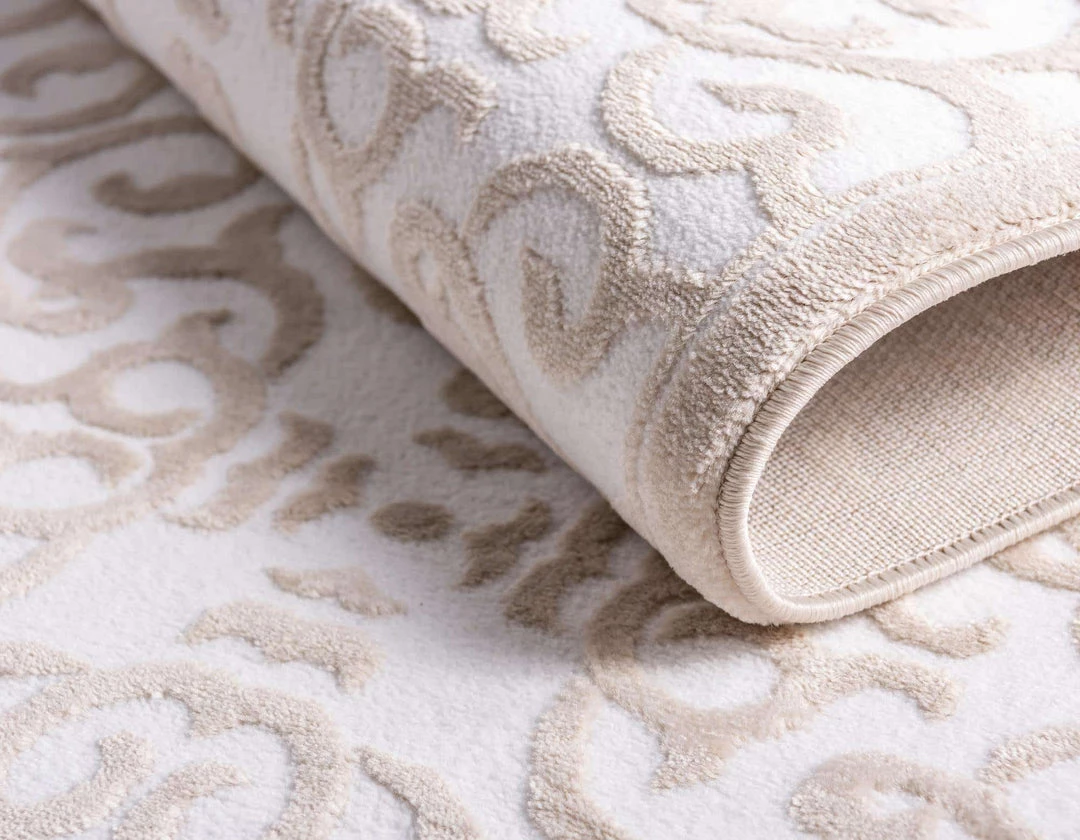 Uniqueloom Rushmore Rectangle Snow White Rug Home Decor